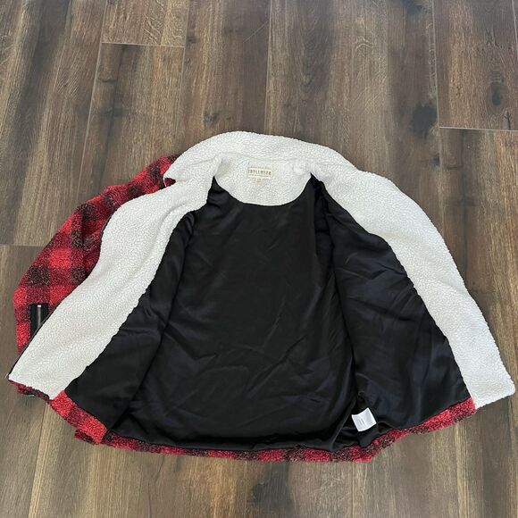 Idyllwind Miranda Lambert Sherpa Jacket Size Large Western Buffalo Plaid Zipper - Picture 6 of 12